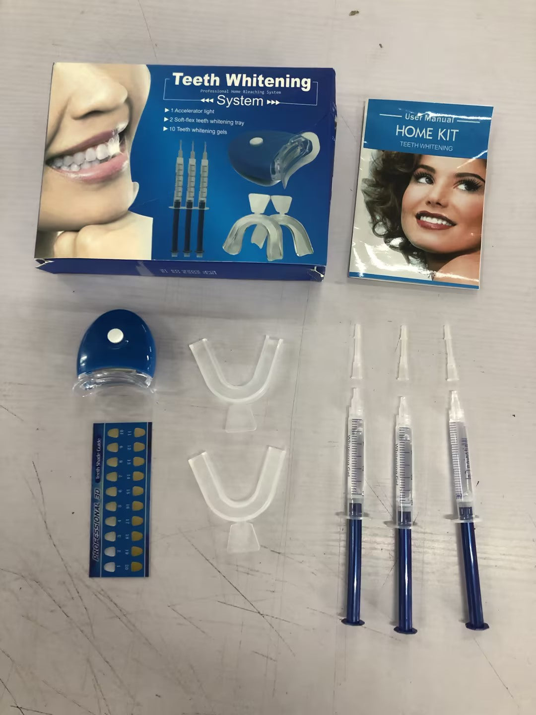 Teeth whitening kit contents