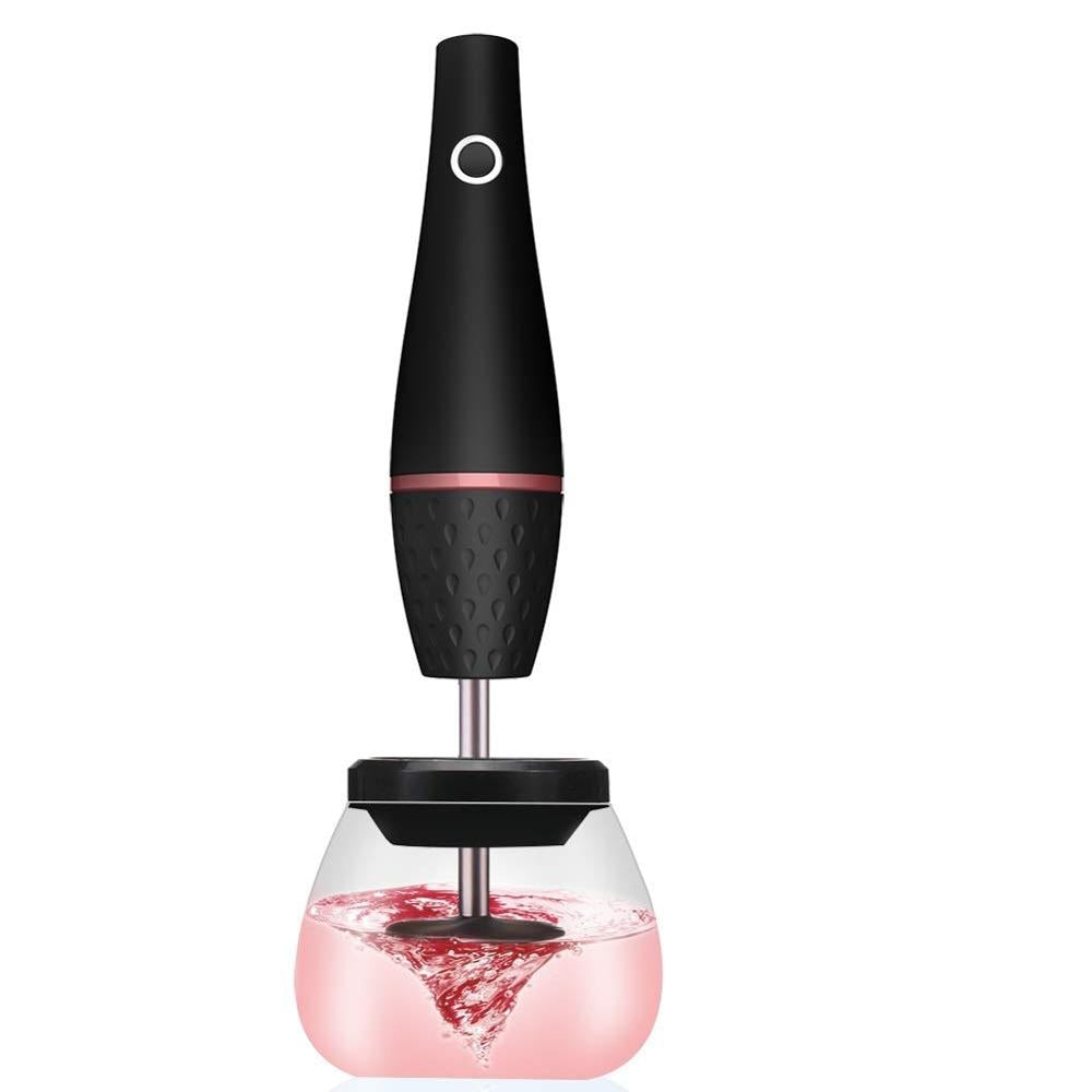 Makeup brush cleaner collars