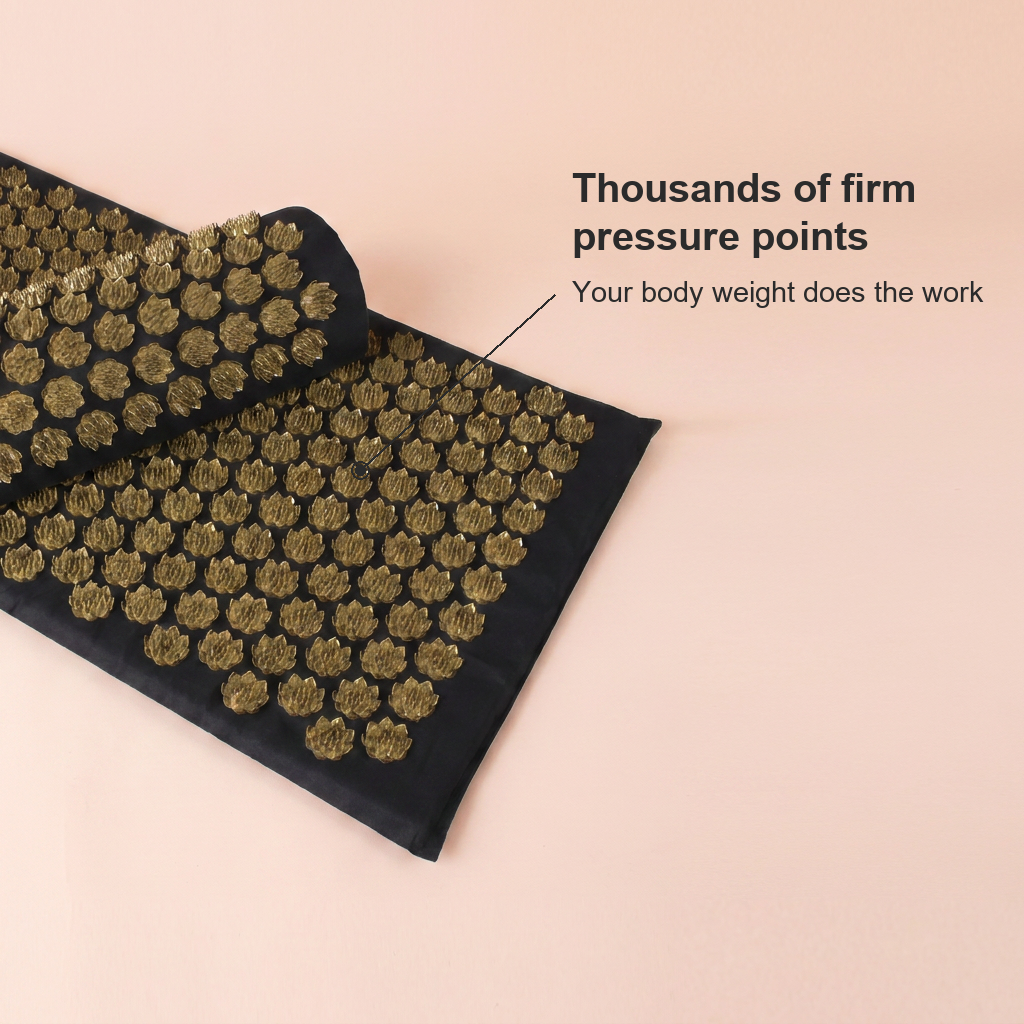 Acupressure mat — thousands of firm pressure points, your body weight does the work