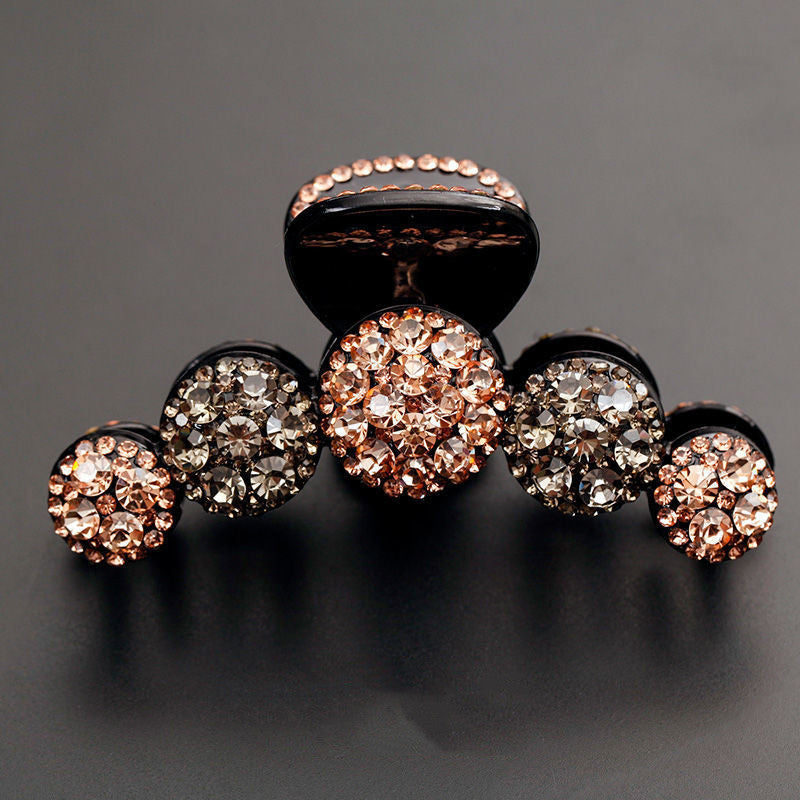 Rhinestone claw hair clip, champagne