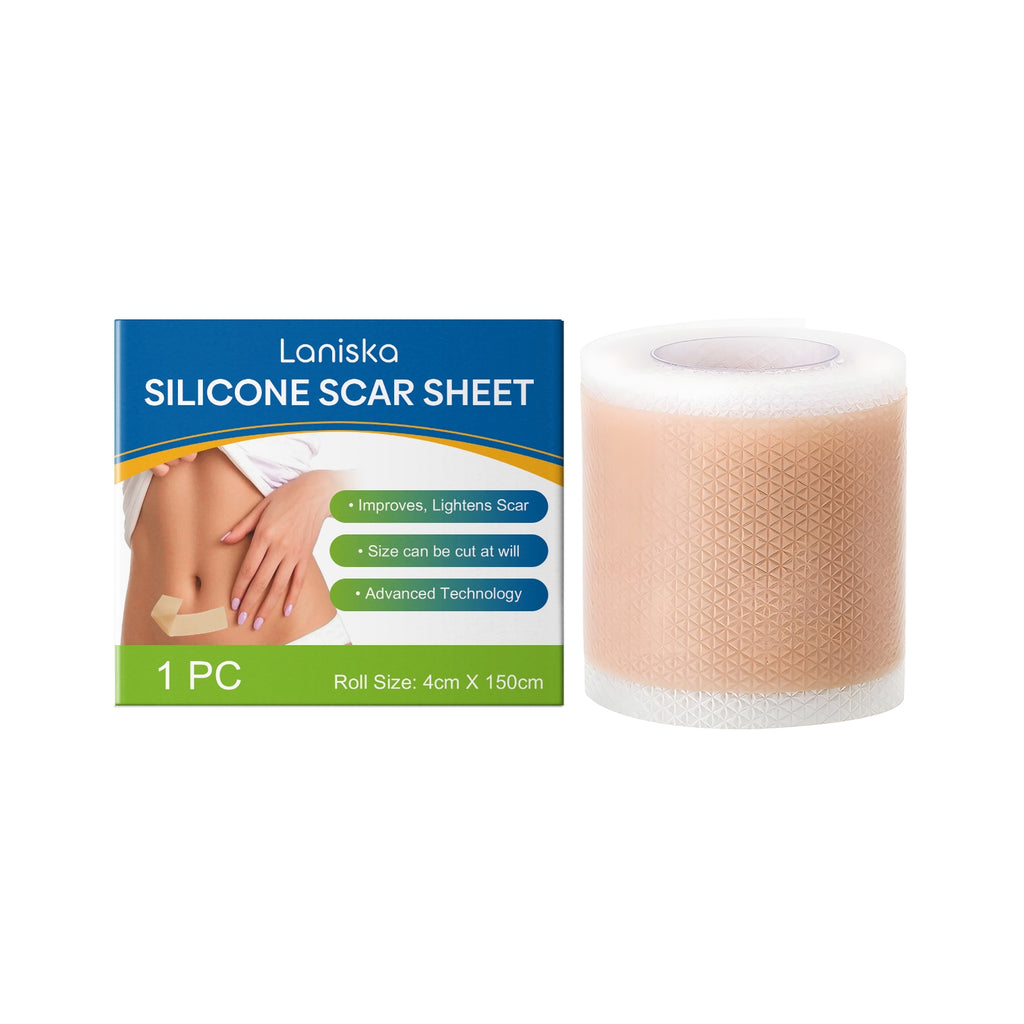 Silicone scar-fade sheet roll