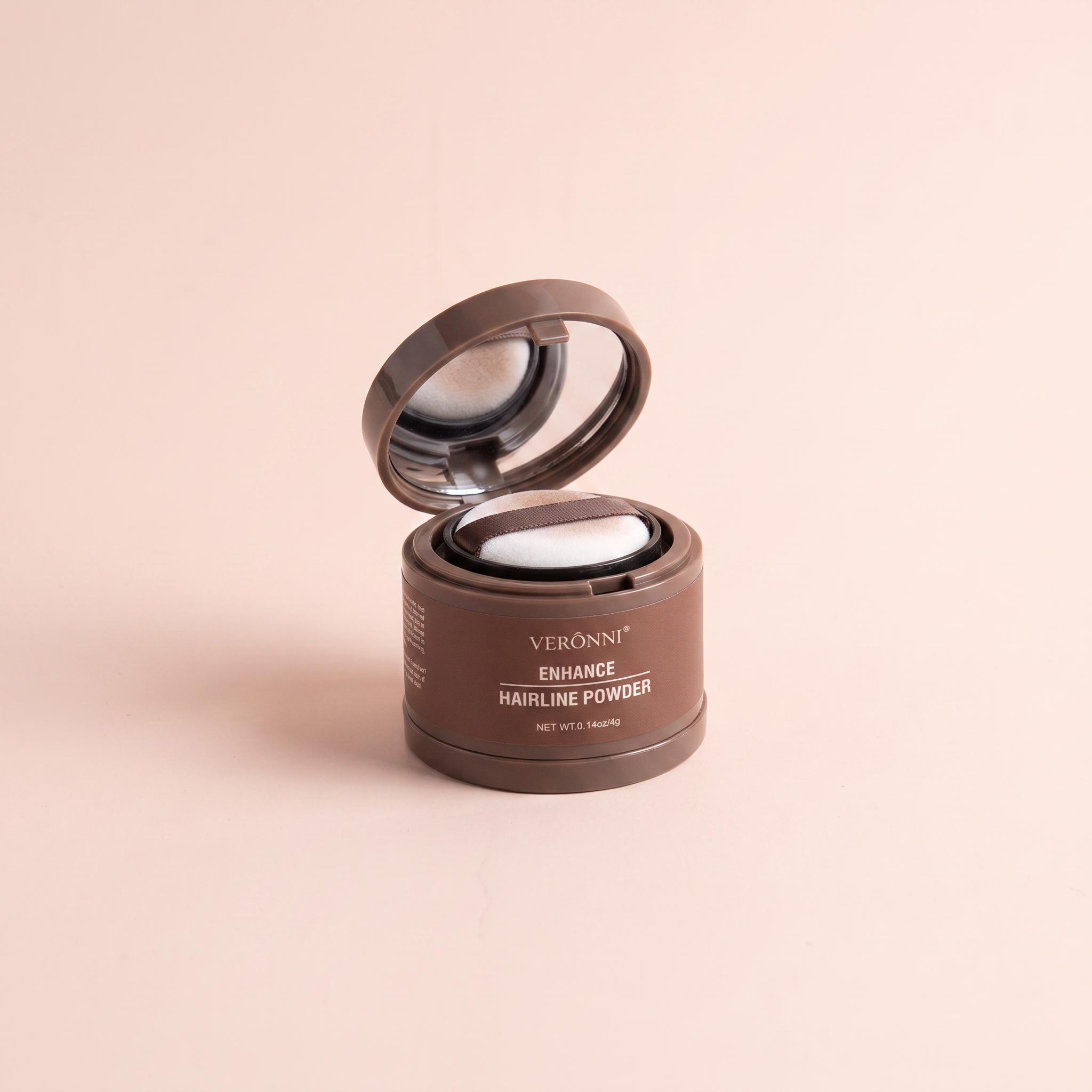 Root & Hairline Cover-Up Powder — peach editorial product photo