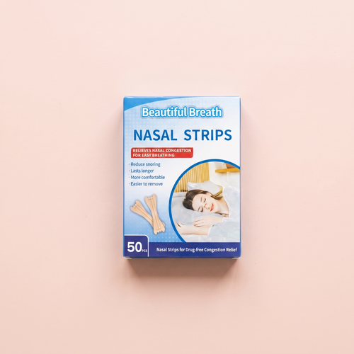 Anti-Snore Nasal Breathing Strips — peach editorial product photo