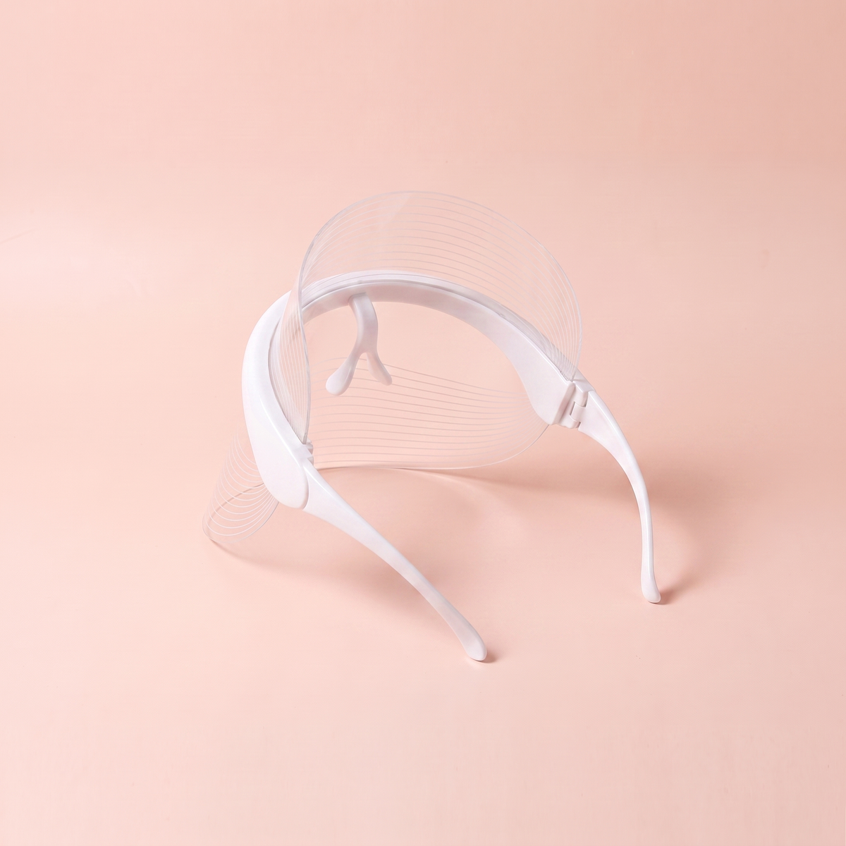 7-Colour LED face mask — three-quarter rear view showing the inside of the visor