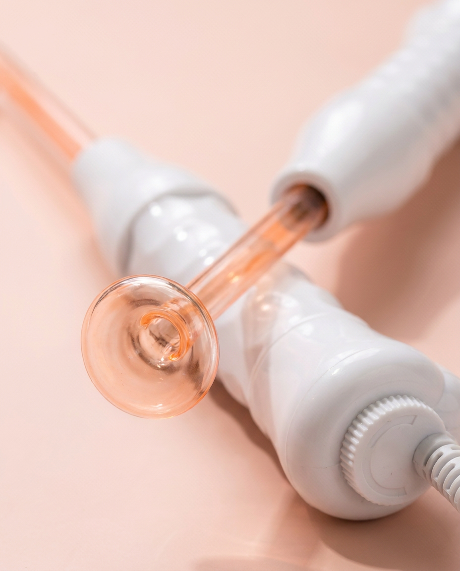 High-Frequency Facial Wand — close-up detail of glass electrode tip