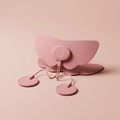 Menstrual Cramp Relief Massager on blush-pink studio backdrop