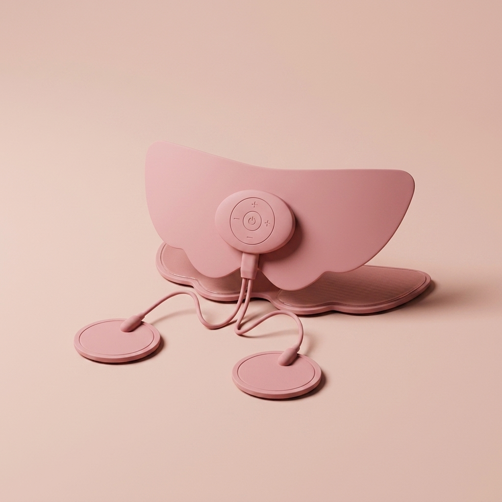 Menstrual Cramp Relief Massager on blush-pink studio backdrop