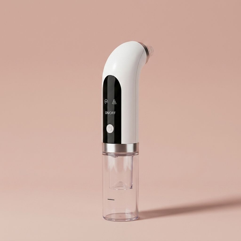 Blackhead Pore Vacuum on blush-pink studio backdrop