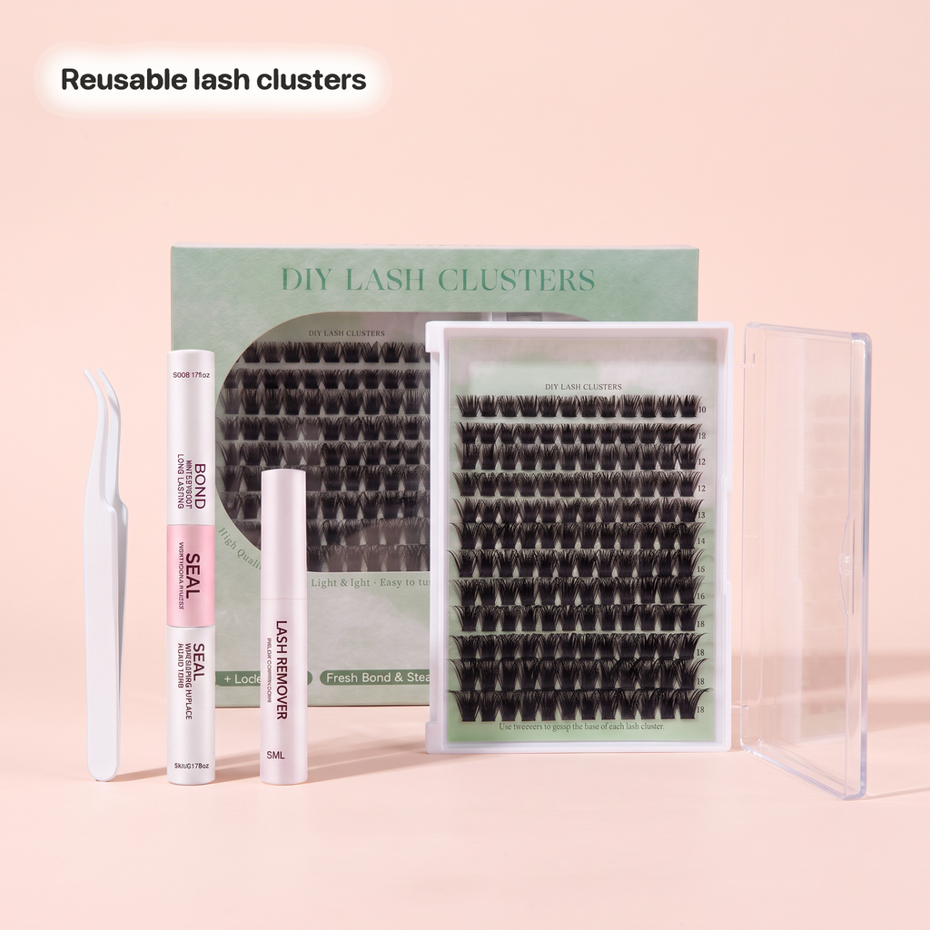 Reusable lash clusters