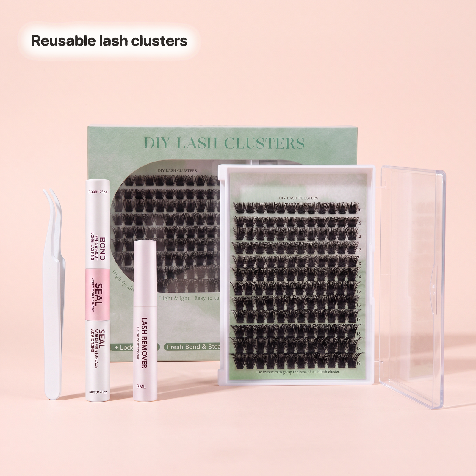 Reusable lash clusters