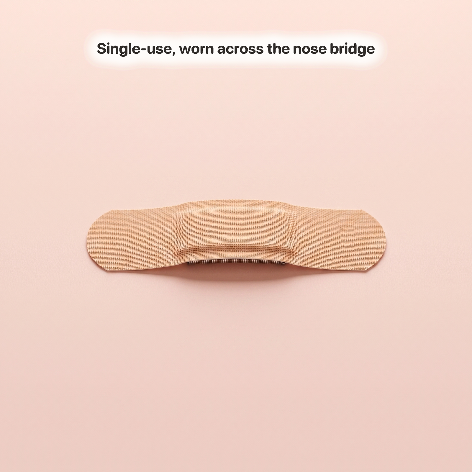 Single-use, worn across the nose bridge