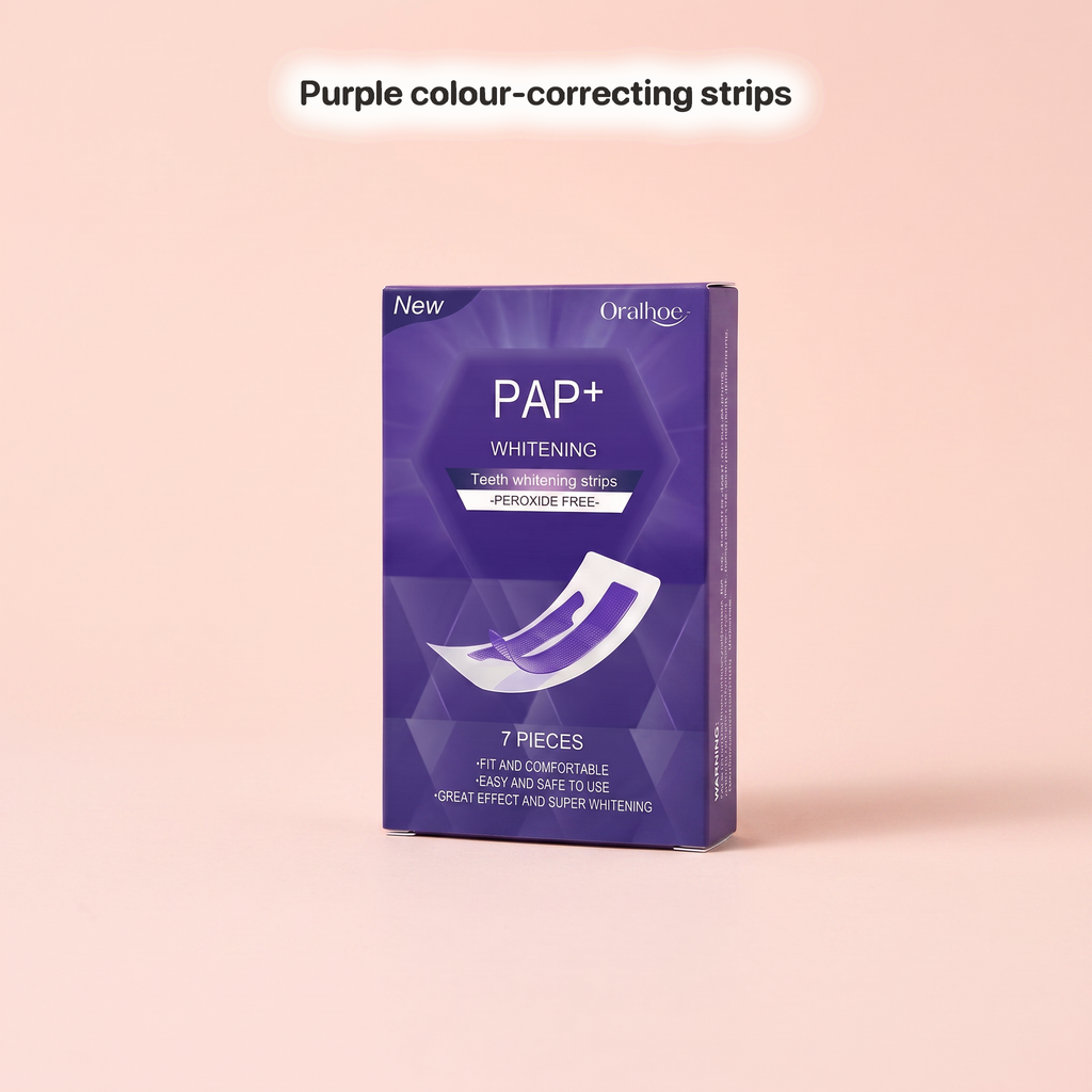 Purple colour-correcting strips
